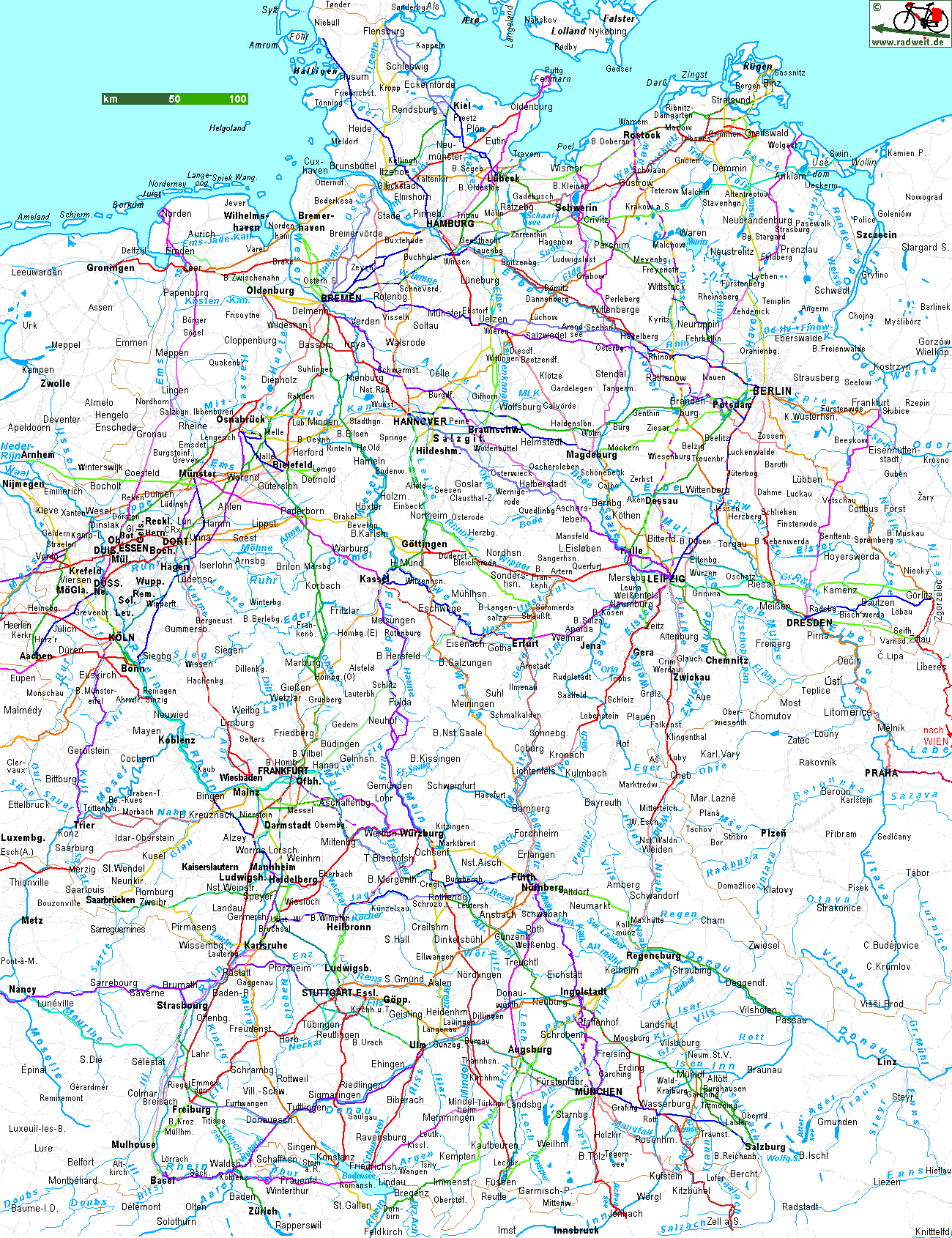 Radweit Per Fahrrad Von Und Nach Munchen Nur Kombinationen Mehrerer Routen